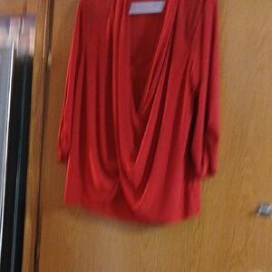 Cato Vibrant Red Gathered Blouse